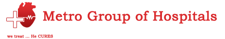 Metro Group of hospital india logo