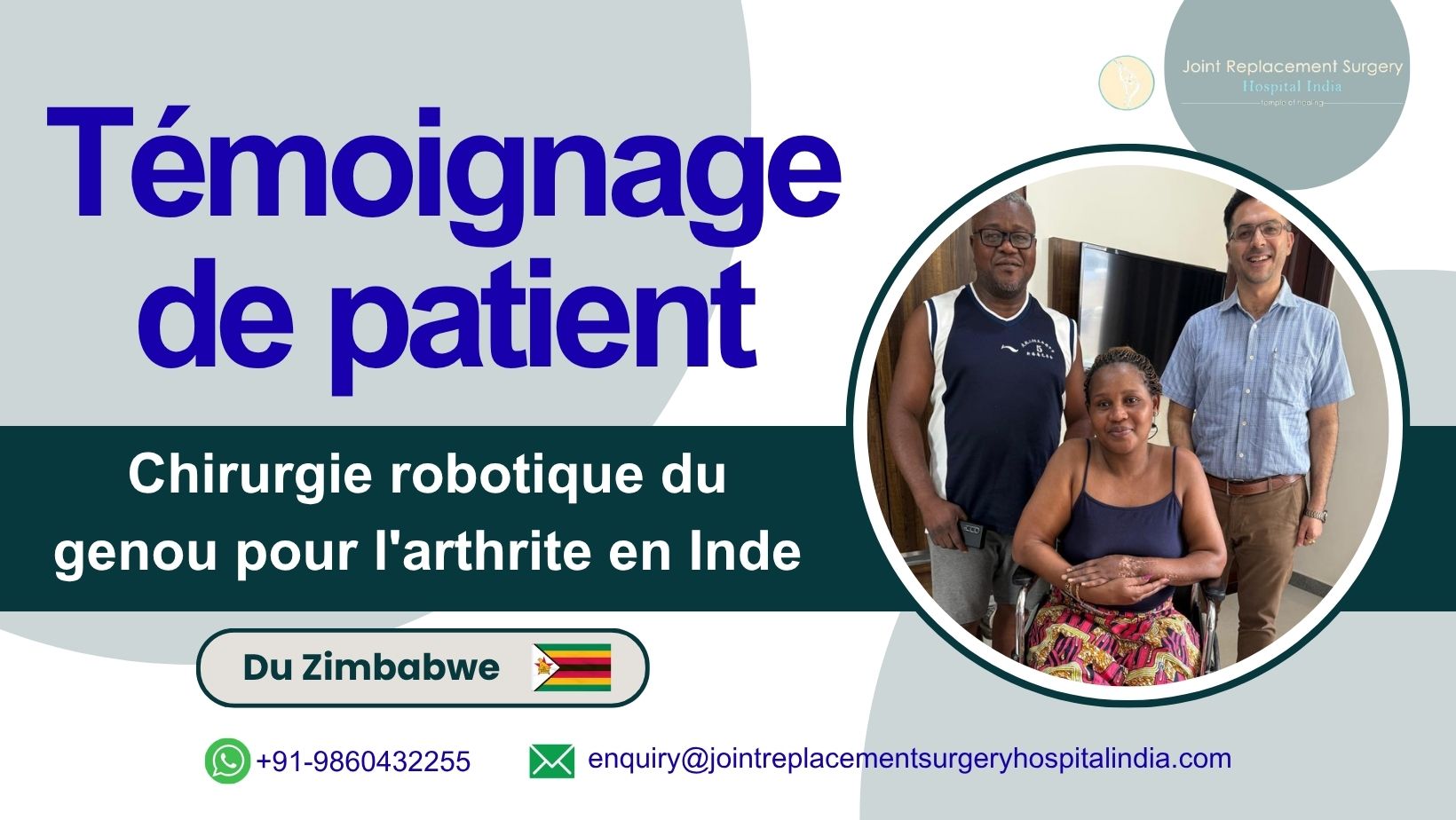 caroline mudzingwa robotic knee surgery in india